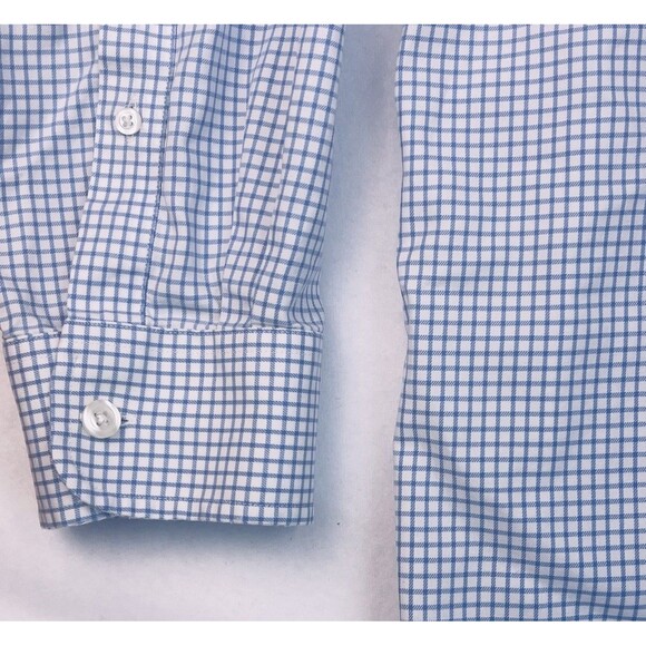 Duluth Trading Button-Down Shirt Men XL Blue Check Casual Cotton Long Sleeve - Picture 7 of 9